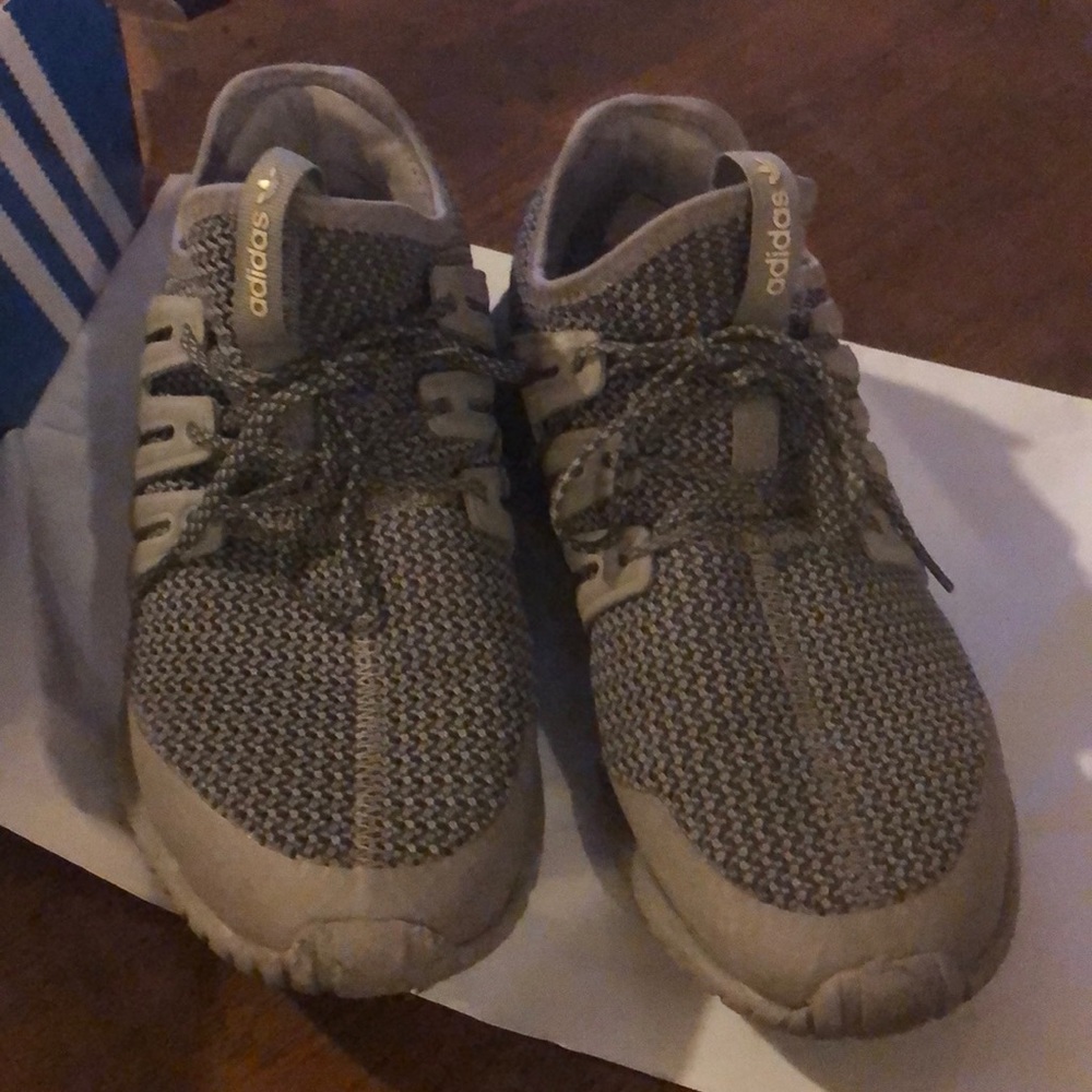 Adidas tubular radial j all gray sneakers